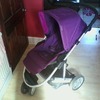 mamas and papas purple zoom pushchair with carrycot and raincover
