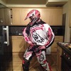 Motocross clothing protection body armour goggles helmet jersey