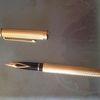 Sheaffer fountain pen gold plated with solid gold nib