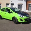 Green Vauxhall Corsa D 2012 REG, 1.4 SXI, 5DR, AC, 10,000 MILES! CUSTOM PAINT