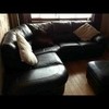 DFS CORNER SOFA DARK BROWN