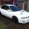 Subaru impreza wrx sti white gc8