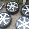 17 inch  khan alloys peugeot with 20mm spacers &  50mm bolts