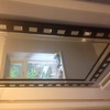 Large modern black and silver mirror