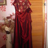 GORGEOUS BURGUNDY SHEEN BRIDAL / BRIDESMAIDS DRESS SIZE 22