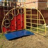 LARGE METAL OUTDOOR KIDS CLIMBING FRAME WITH BLUE GYM MAT £70 ONO!