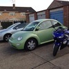 Yamaha R6, Peugeot 307cc & VW Beetle. WHYG??