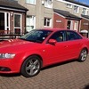 Red Audi A4 SLine 55 reg