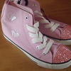 Size 4 adults blinged shoes.