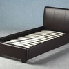 single leather bed (brown)