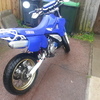 yamaha dtr 125 whith gold sasax rim of the wr125x.
