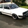 mk2 golf 3dr t&t 1.6 new weber white slammed mims coilovers modified mk1 lowerd dub vw volkswagen