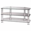 60"TELIVISION STAND GLASS AND CHROME FEET . Cheap