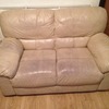 Cream lether sofa