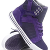 Purple Supra Skytops, Suede trim