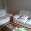 cream leather sofa