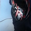 2 motorbike helmets