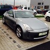 Nissan 350z GT model, gun metal grey.