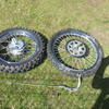 16_19 inch wheels with bridgestone motorcross tyres .up for offers pick up only . milton keynes