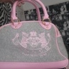 juicy couture bag grey pink gold