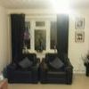 three seater 2chairs black leather