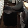 Black English leather saddle