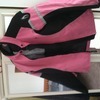 Ladies pink and black Richa motor bike suit and helmet