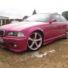 bmw e36 coupe modified lowered fantasy pink respray, leather interior e46 look