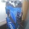 Golf bag and Golf clubs.