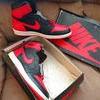 Air jordan retro 1 red and black uk9 brandnew in box banned