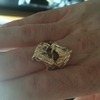 Men's gold ring horse heads