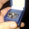 MENS SOLID SILVER RING WITH BIRD ON