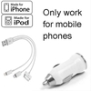 Flexible Coiled Cable Auto Car Charger for iPad Mini iPhone 5 iPod Touch 5 Nano 7 Charger + USB Cabl