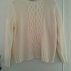 Vintage style knitted jumper cream size 10