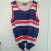 Stripe tie up summer top size 10