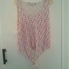 Red herring floral tie up top size 10