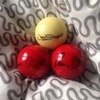 Signed snooker balls