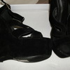 Girls Size Wedges In Black and Gey Pumps Size 2/3