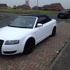 Audi convertible in stunning white