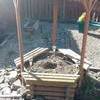 Garden wood wishing well