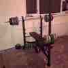 waight bentch an loads more gym stuff