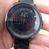 Mens AE Armarni Exchange black stainless steel