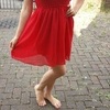 Red cut out dress
