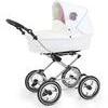 BABYSTYLE PRESTIGE TOP OF THE RANGE WHITE LEATHER PRAM WITH PINK STITCHING WITH EVERYTHING SWAP FOR?