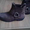 Men's Brown Leather Grinders Boots