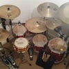 Pearl masters custom ( red cherry sparkle) shell package + rack