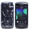 FOR BLACKBERRY TORCH 9850 / 9860 BUTTERFLY IMD BLACK GLOSSY PHONE CASE COVER NEW