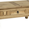 Corona 1 Drawer Coffee Table in Distressed Waxed Pine