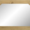 Corona Over Mantle Mirror in Distressed Waxed Pine