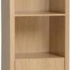 Kingston 1 Door Narrow Bookcase in Euro Oak